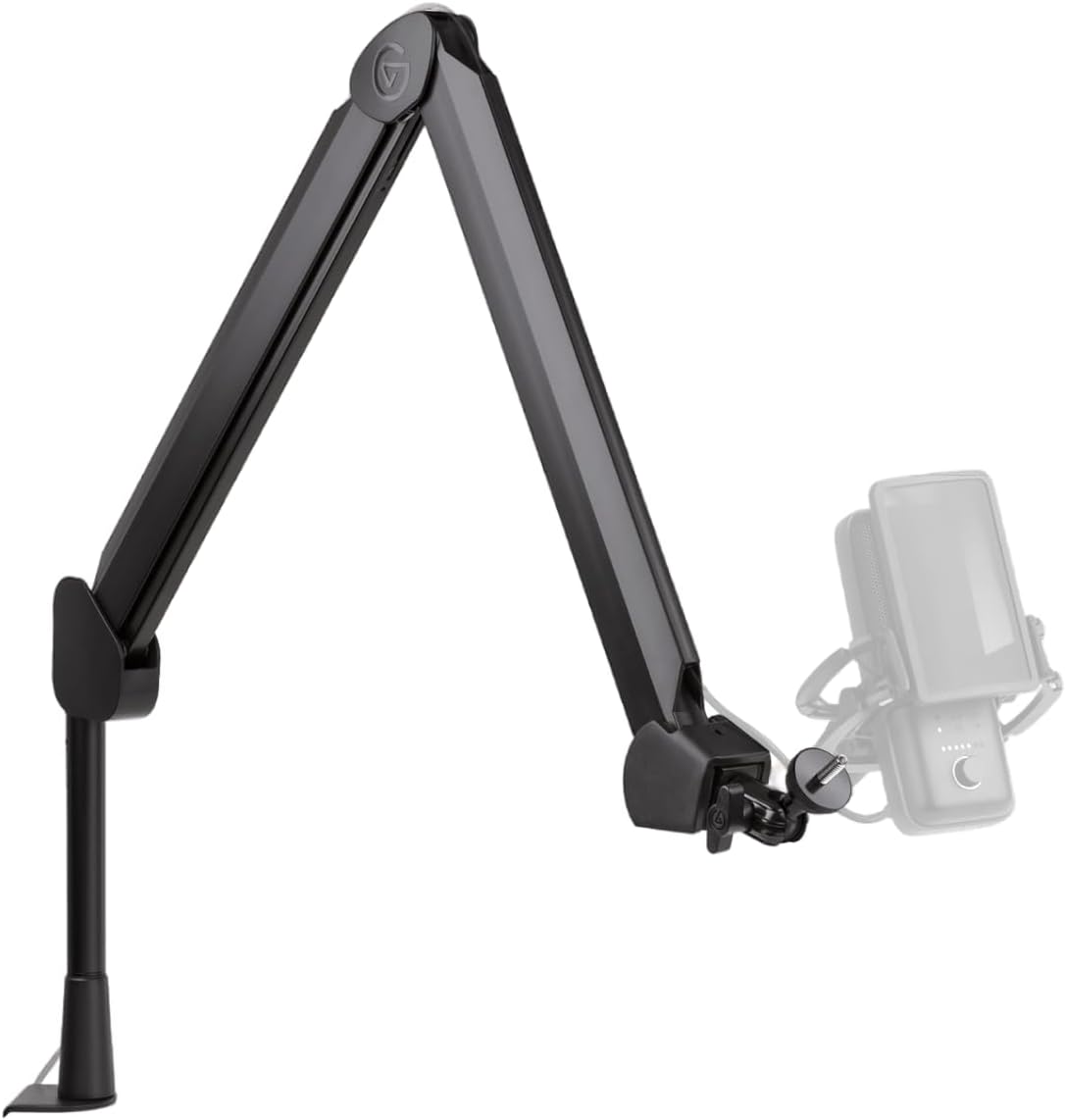 Braço de microfone Elgato Wave com suporte giratório e canais ocultos preto