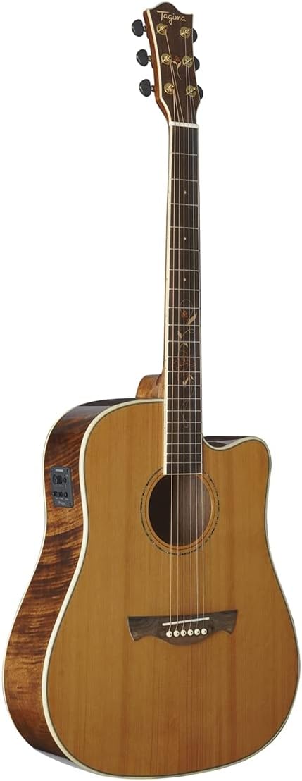 Violão eletroacústico Tagima FS-200 Dreadnought cutaway natural com cordas de aço e captador EQ