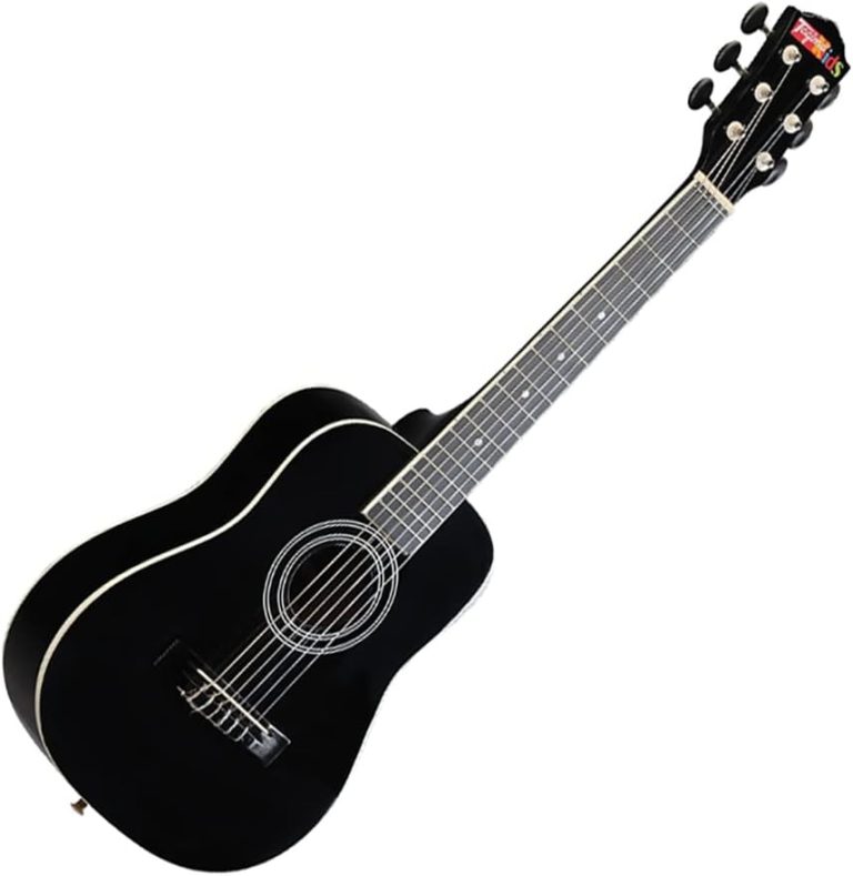 Violão acústico infantil Tagima Kids V2 preto 1/2 compacto com acabamento brilhante e filete branco
