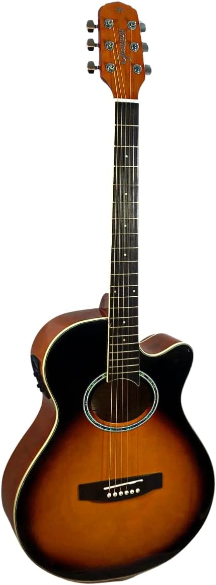 Violão Giannini GSF1D CEQ Mini-Jumbo Cutaway aço Three Tone Sunburst