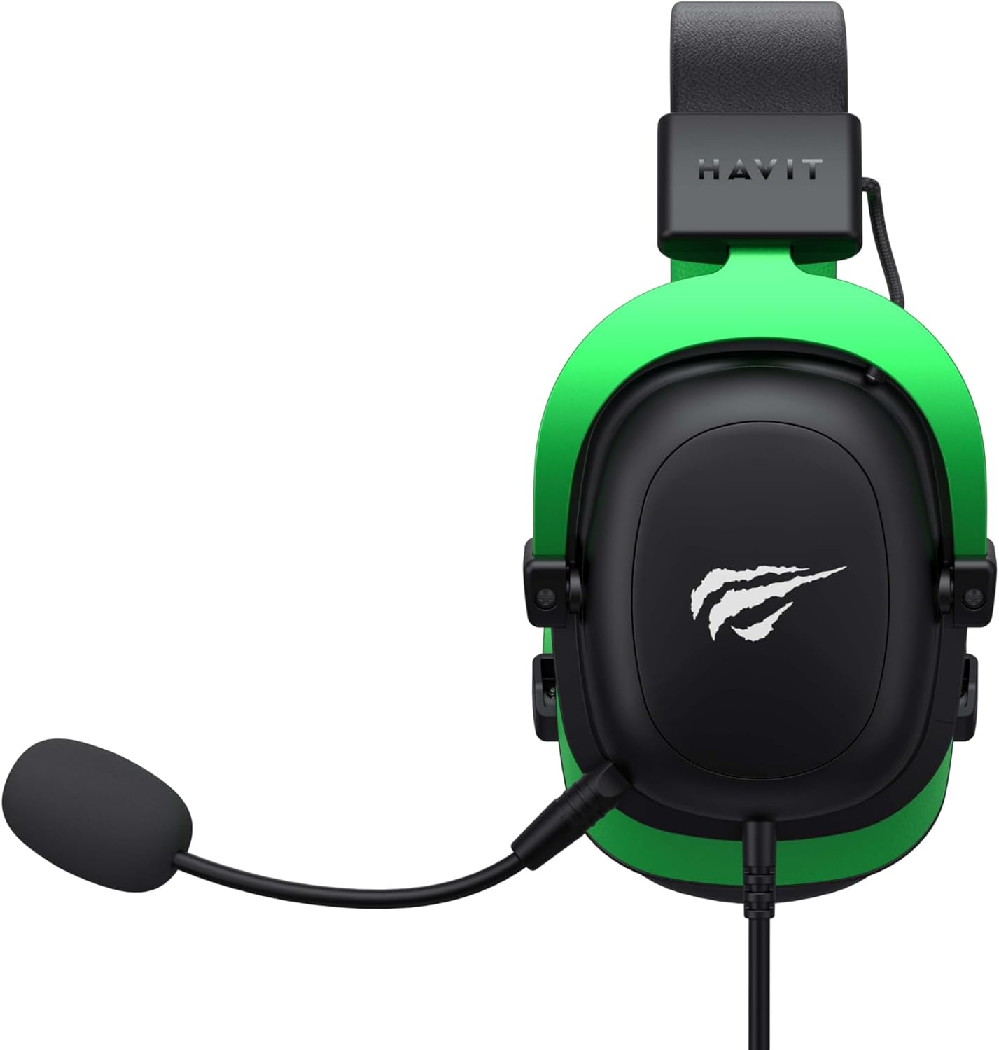 Fone de ouvido gamer Havit HV-H2002d verde com microfone flexível e design confortável