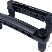 Guyker Tune-O-Matic ponte e barra de parada preta para guitarra com chave allen