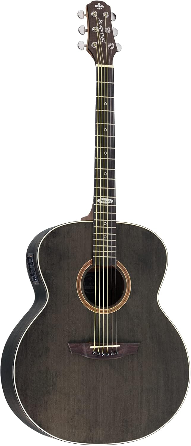 Violão elétrico folk Strinberg SF200c aço fosco com 6 cordas e captação eletrônica embutida