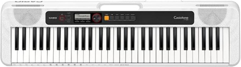 Teclado portátil Casio Casiotone CT-S200WE 61 teclas branco com painel digital e alto-falantes embutidos