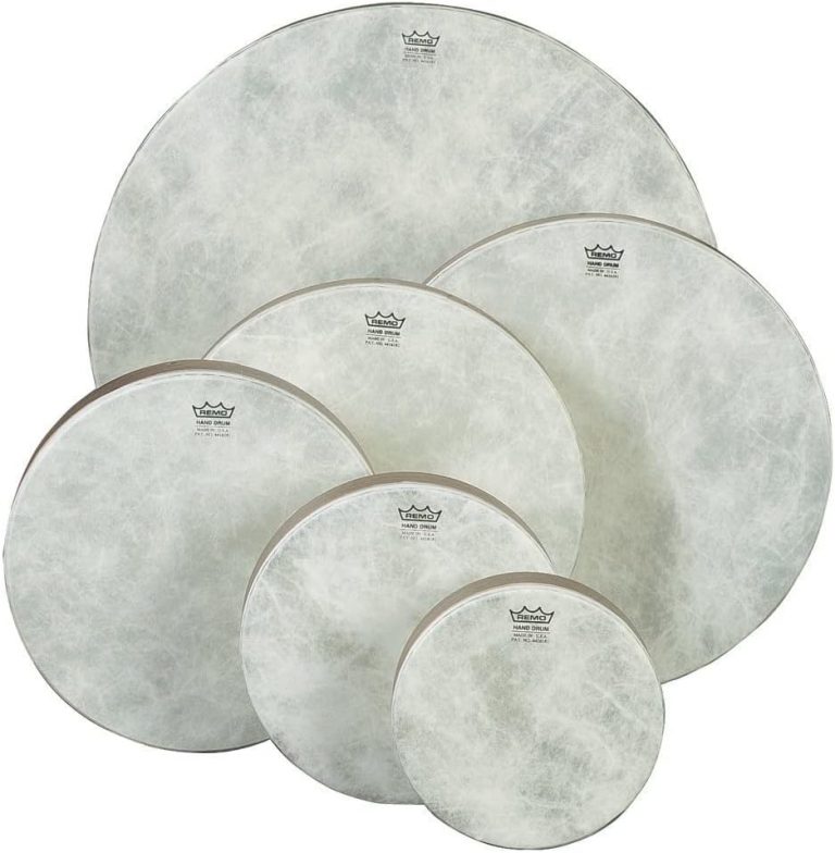Bateria acústica Remo HD-8510-00 com cabeças Fiberskyn e moldura de fibra marrom
