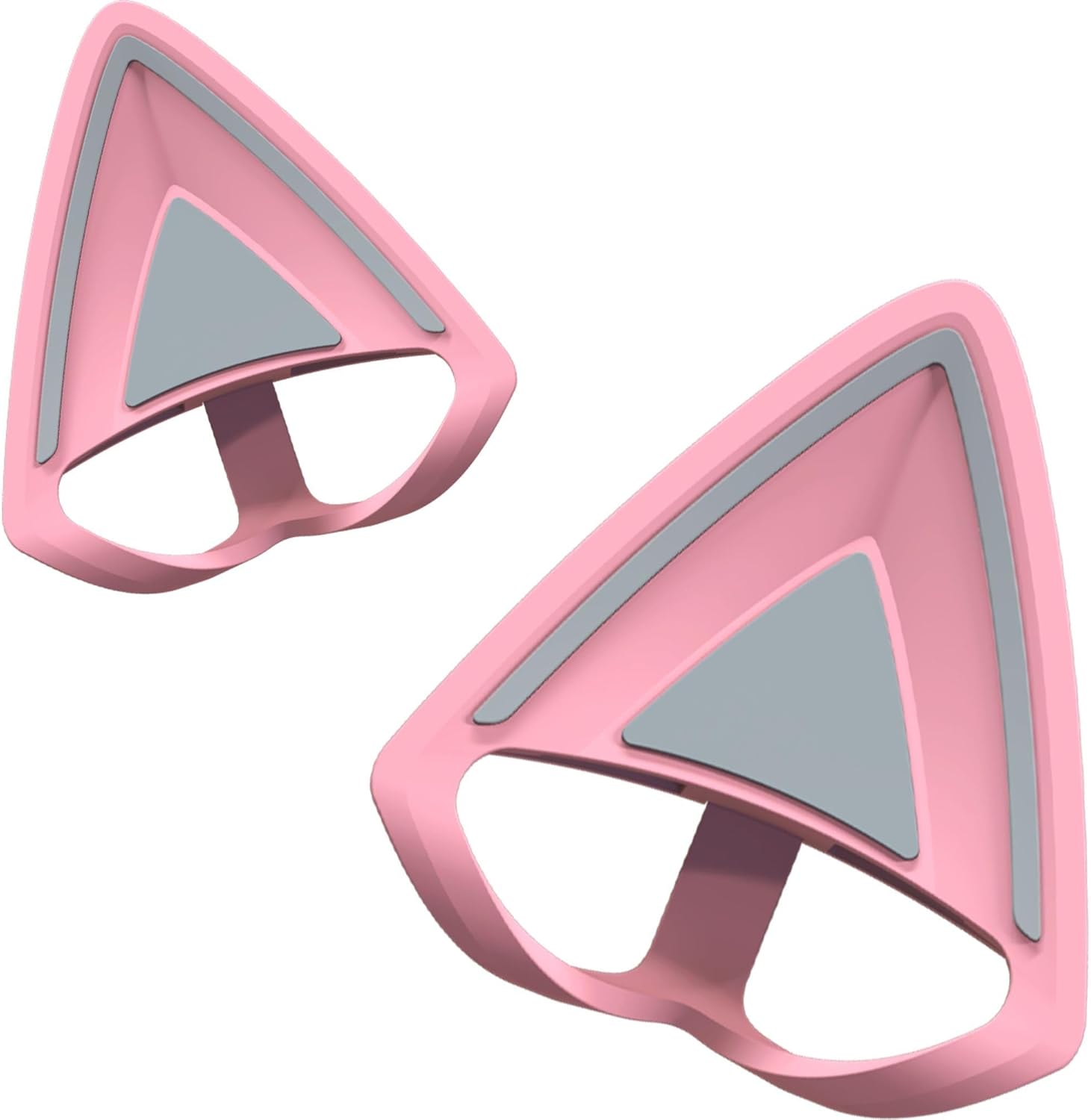 Razer Kitty Ears V2 acessórios para headphone em silicone rosa com detalhes cinza