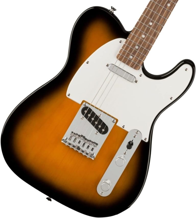 Guitarra Squier Bullet Telecaster corpo sunburst com captadores single coil vista frontal