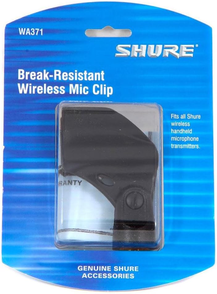 Embalagem original do suporte para microfone sem fio Shure WA371 preto fosco