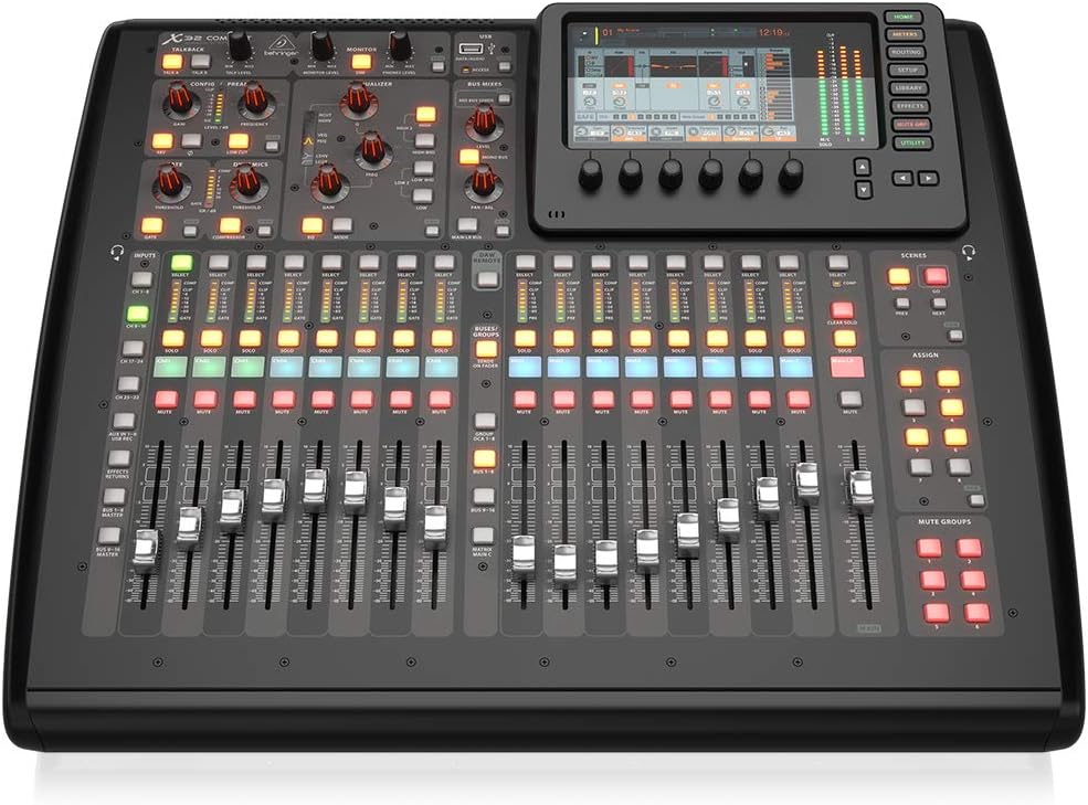 Behringer X32 COMPACT mesa de som digital com 22 canais e display colorido
