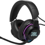 Fone de ouvido JBL Quantum 910 Bluetooth gamer over ear sem fio com iluminação RGB