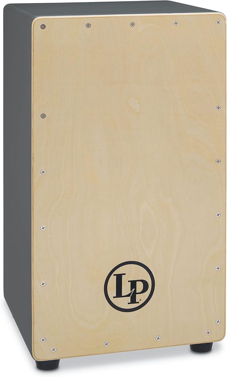 Latin Percussion LP1428NYG caixa de arame com placa natural cinza em madeira clara e corpo cinza escuro