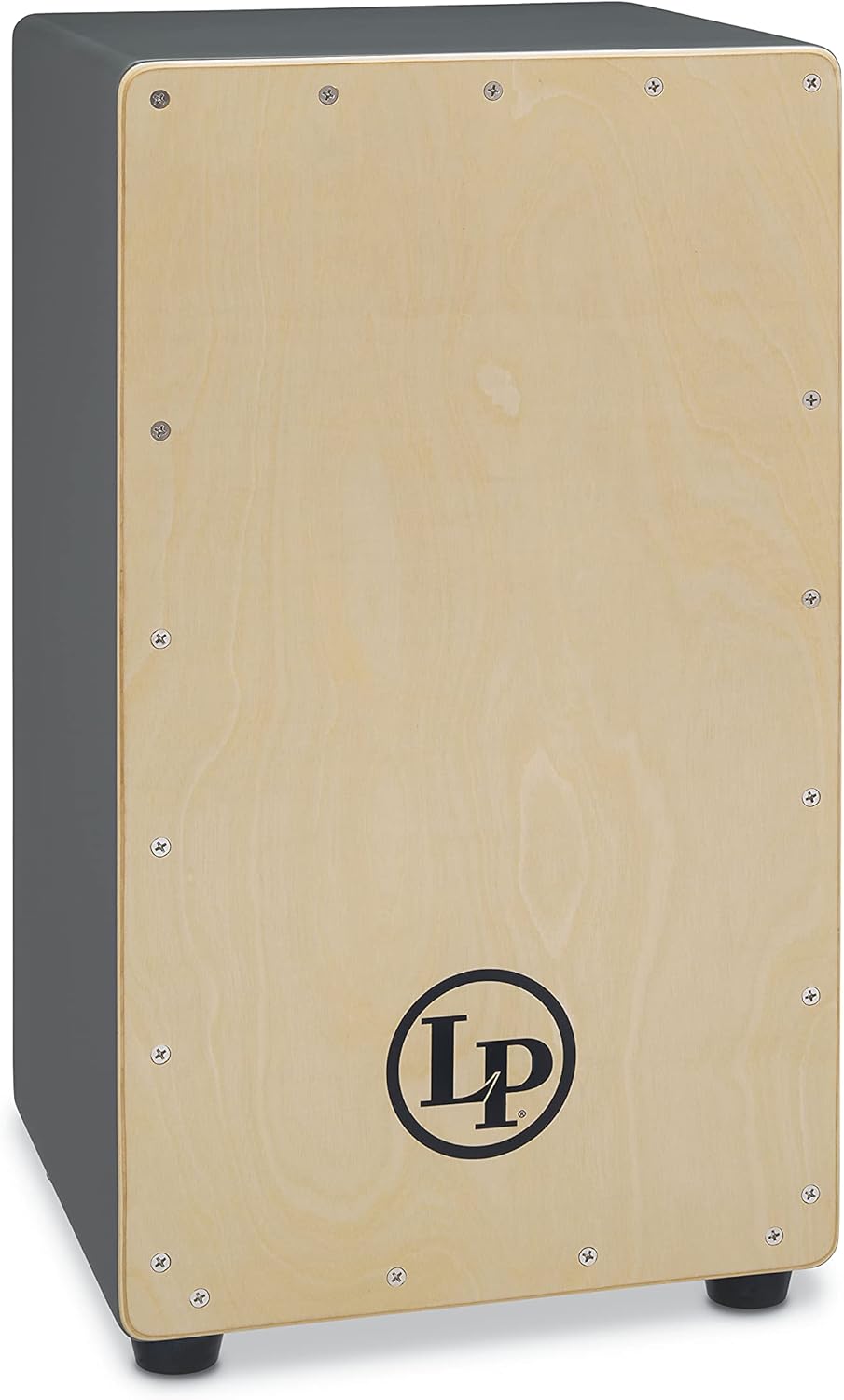 Latin Percussion LP1428NYG caixa de arame com placa natural cinza em madeira clara e corpo cinza escuro