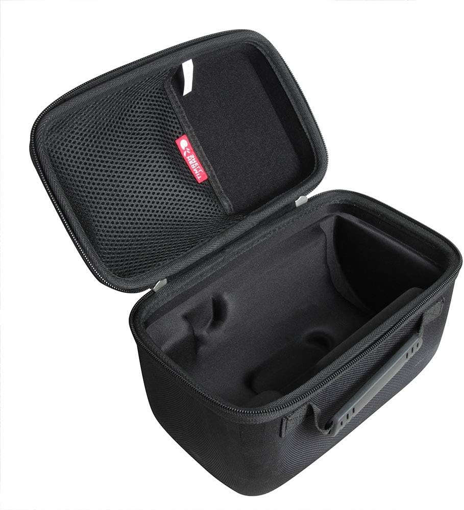 Interior vazio da capa de viagem Hermitshell preta para microfone Blue Yeti USB com compartimento moldado e bolso de malha.