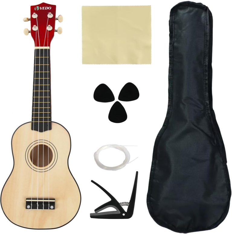 Ukulele concert VEDO UK10 23 polegadas em madeira de tília com acessórios incluídos.