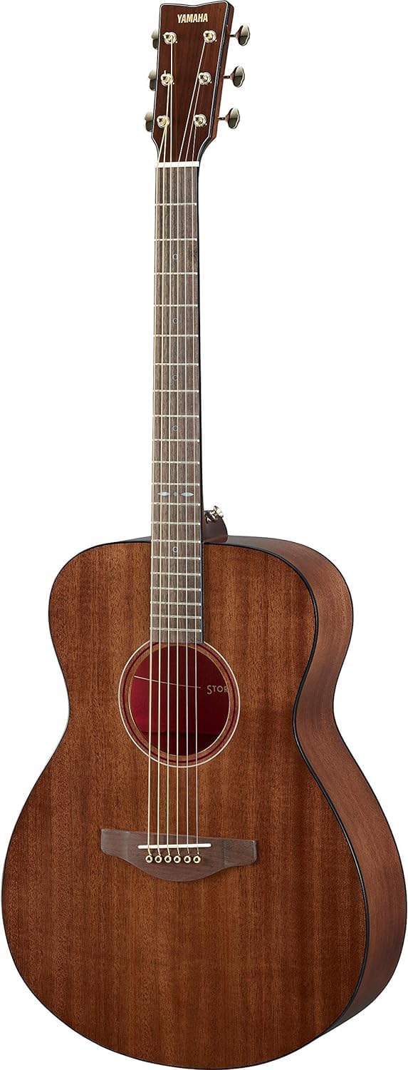Violão Yamaha STORIA III eletroacústico marrom chocolate com acabamento fosco e boca vermelha