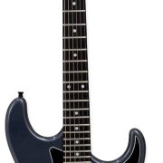 Guitarra elétrica Tagima Sixmart cinza metálico com escala escura, captadores single-coil e controles embutidos