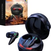 Fone de ouvido Bluetooth gamer A'Gold FN-B48 TWS com estojo e embalagem.