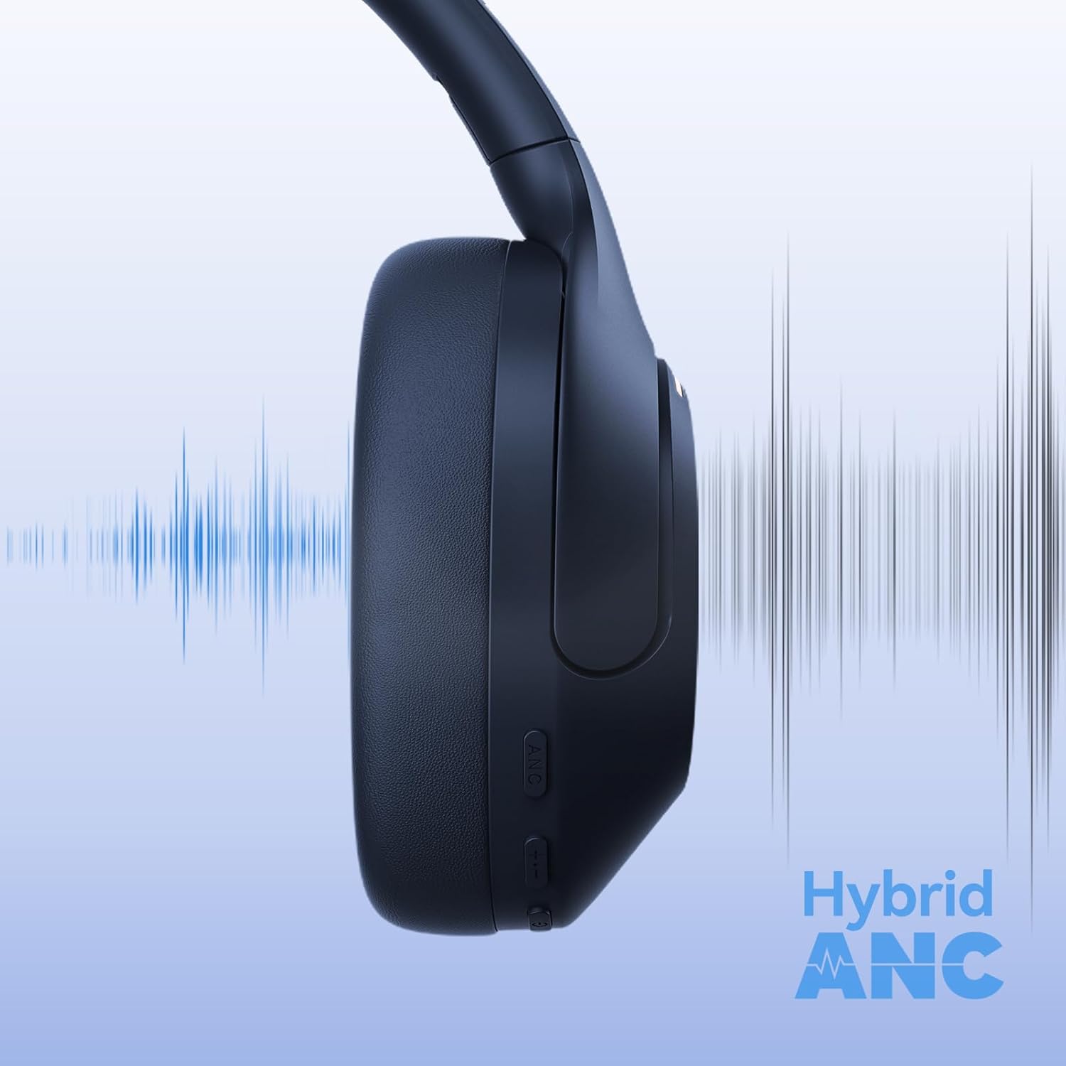 Fones Haylou S35 com tecnologia Hybrid ANC para cancelamento ativo de ruído eficaz.