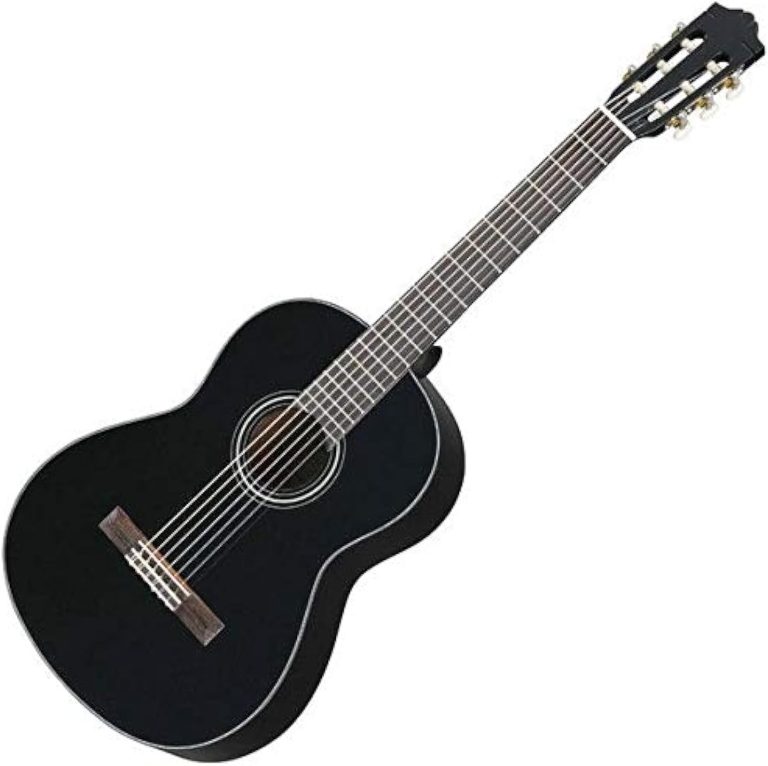 Violão clássico Yamaha C-40BL preto com cordas de nylon e acabamento brilhante