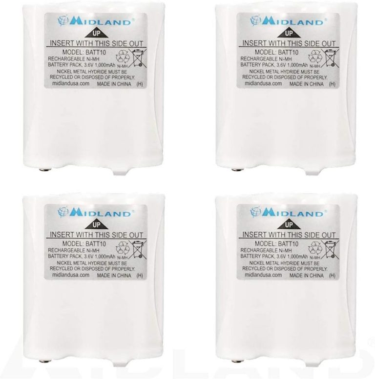 Pack 4 baterias recarregáveis Midland BATT10 Ni-MH 3.6V 1000mAh brancas