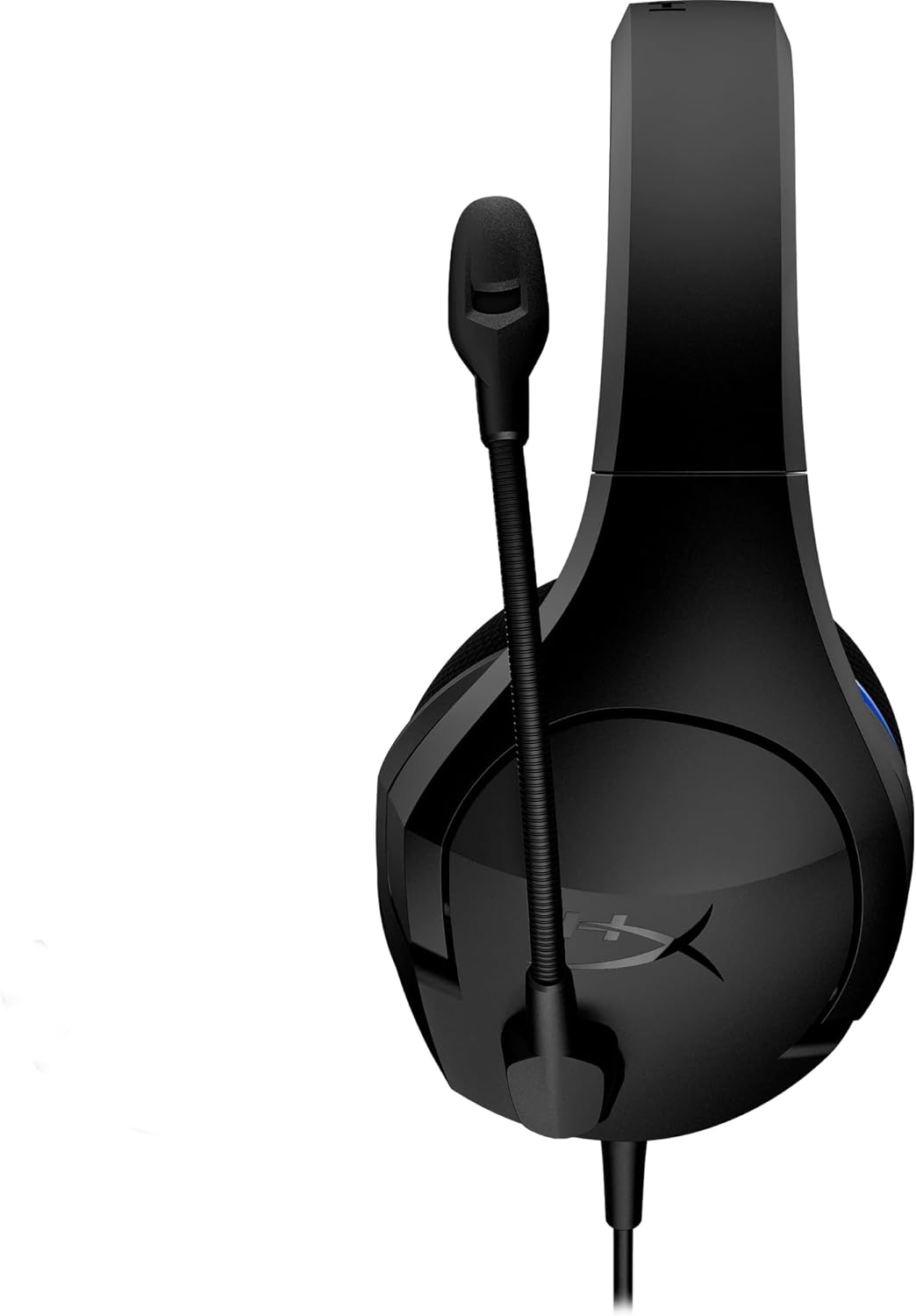 Headset gamer HyperX Cloud Stinger Core preto com microfone flexível à esquerda