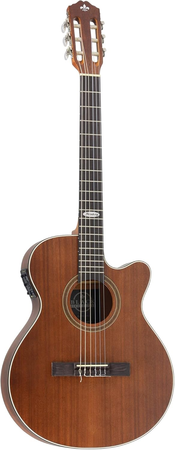 Violão eletroacústico Strinberg SL200C com nylon e acabamento fosco em mogno flat cutaway