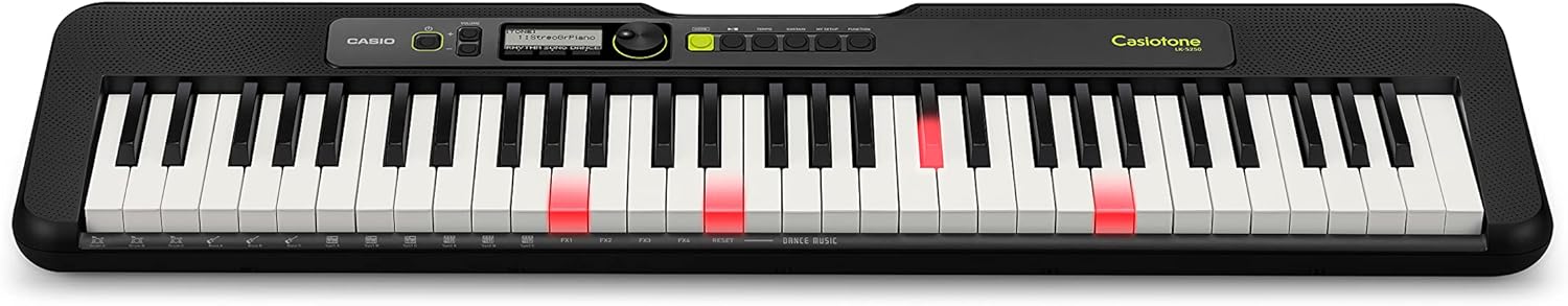 Teclado Casio CasioTone LK-S250 com teclas iluminadas e controle digital