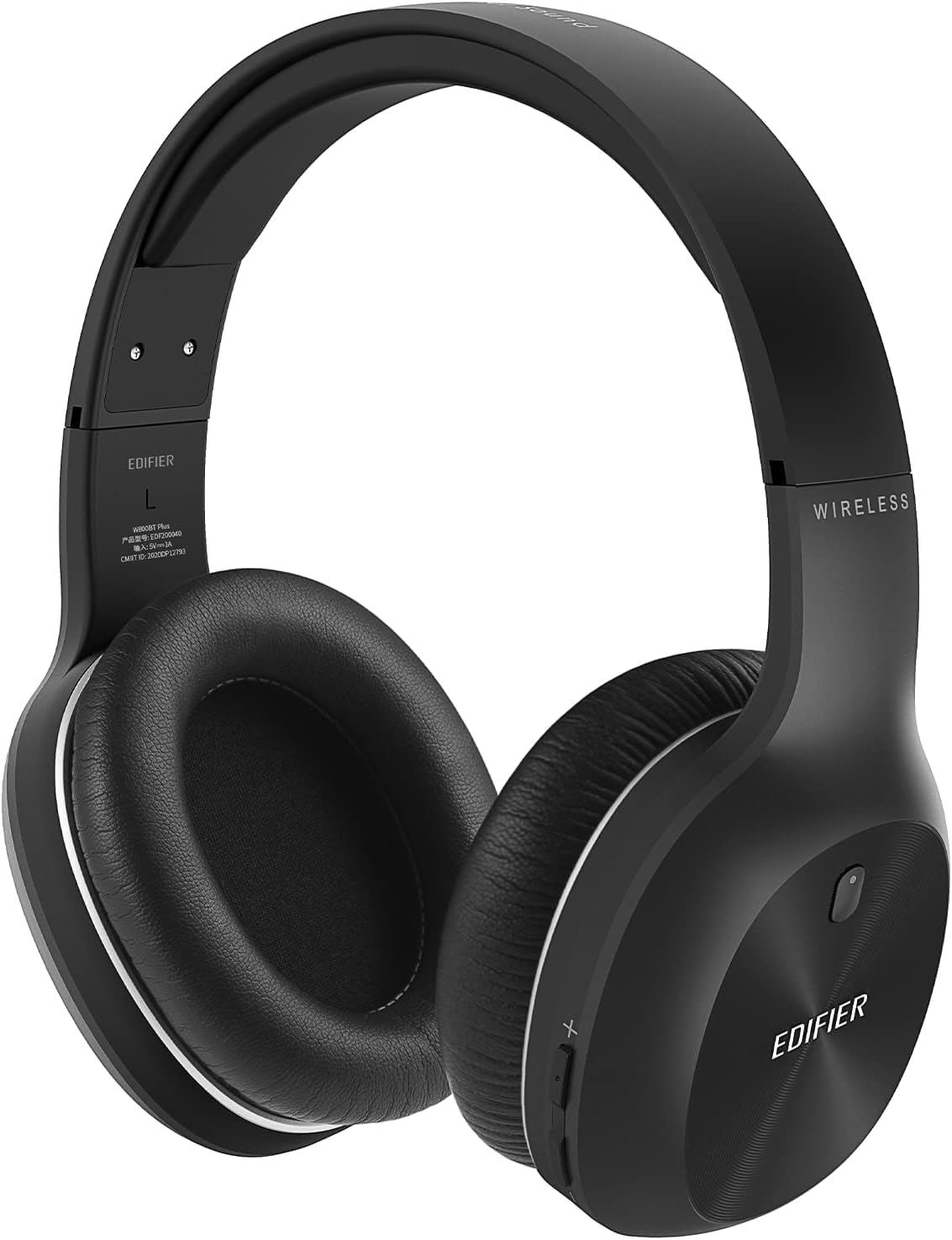 Edifier W800BT PLUS fone de ouvido headset Bluetooth 5.1 preto com design confortável e acolchoado