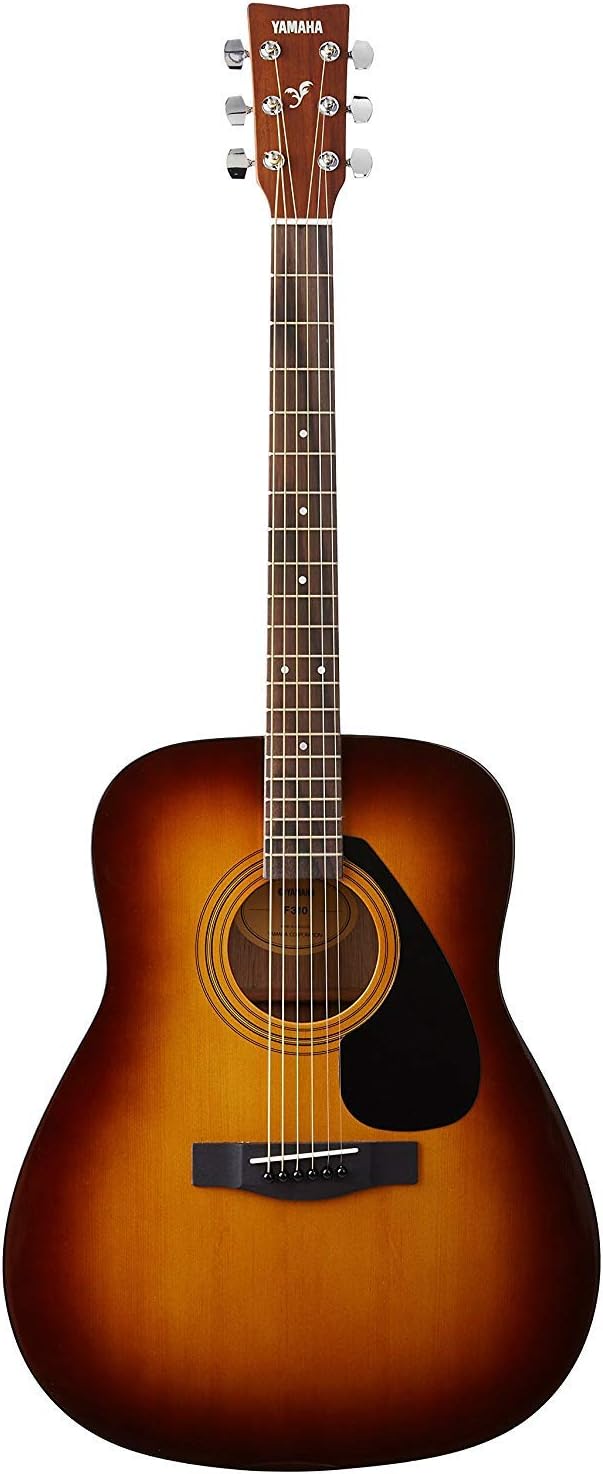 Guitarra acústica Yamaha F310 Sunburst marrom tabaco em tamanho completo vista frontal