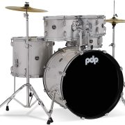 Bateria Acústica Pacific Drums Center Stage PDCE2215KTDW acabamento diamante branco