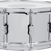Caixa de bateria DW Performance Series em aço laminado cromado 14x8 polegadas com ferragens cromadas e logo DW