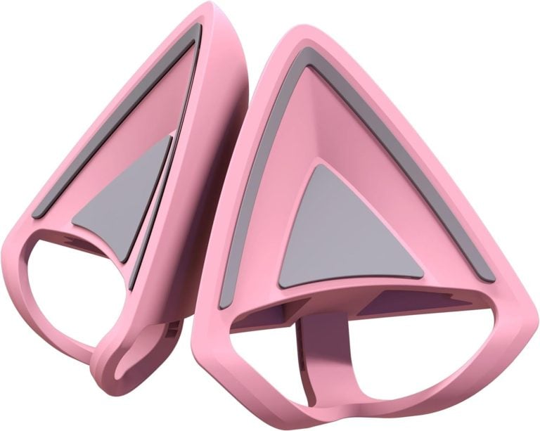 Razer Kitty Ears V2 acessórios para fones de ouvido em rosa quartzo, formato orelhas de gatinho em silicone
