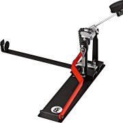 Pedal Meinl para cajon, ativado pelo calcanhar com mola ajustável, estrutura preta e vermelha, bate-estaca preto.
