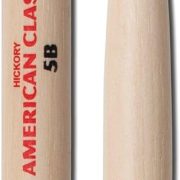 Par de baquetas Vic Firth American Classic 5B em nogueira com ponta em formato de gota