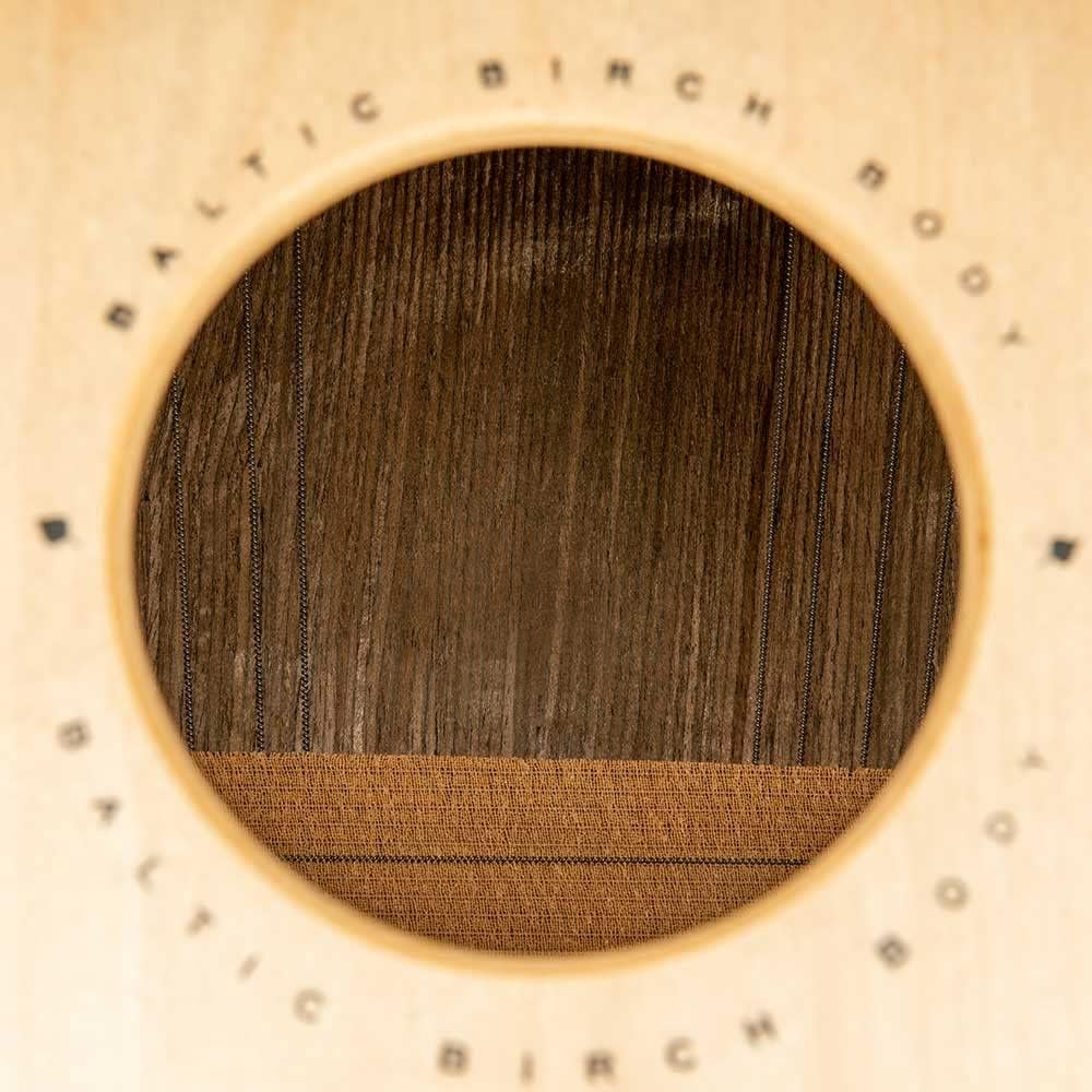 Meinl Woodcraft Professional WCP100MH detalhe das cordas internas e abertura traseira