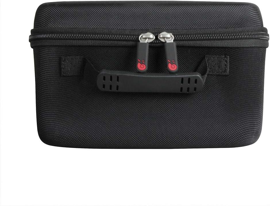 Capa de viagem Hermitshell preta para microfone Blue Yeti USB com alça de transporte e puxadores de zíper personalizados.