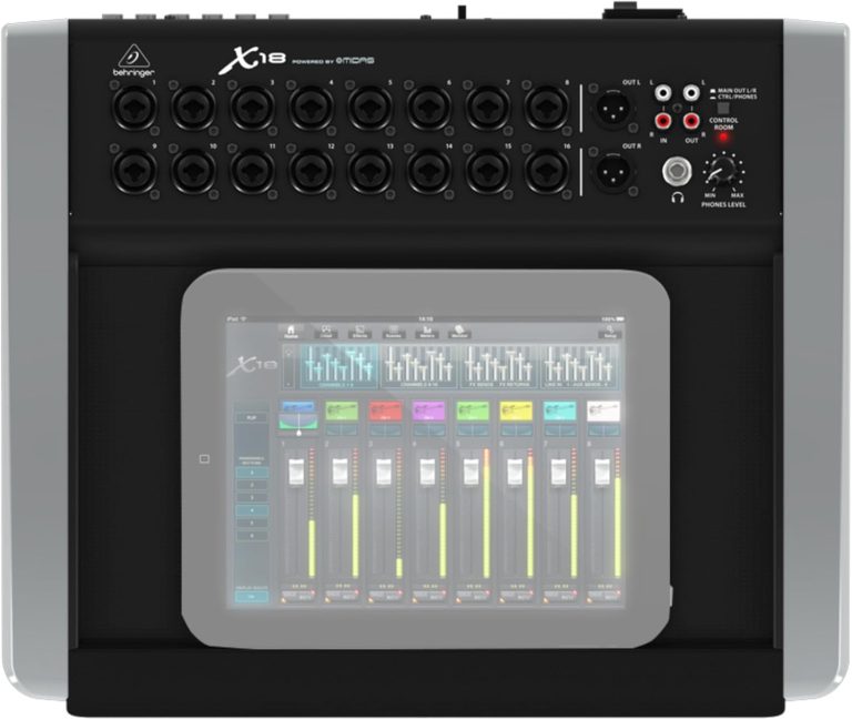 Behringer X AIR X18 mesa de som digital com 16 entradas, saídas XLR, entradas RCA e interface digital colorida