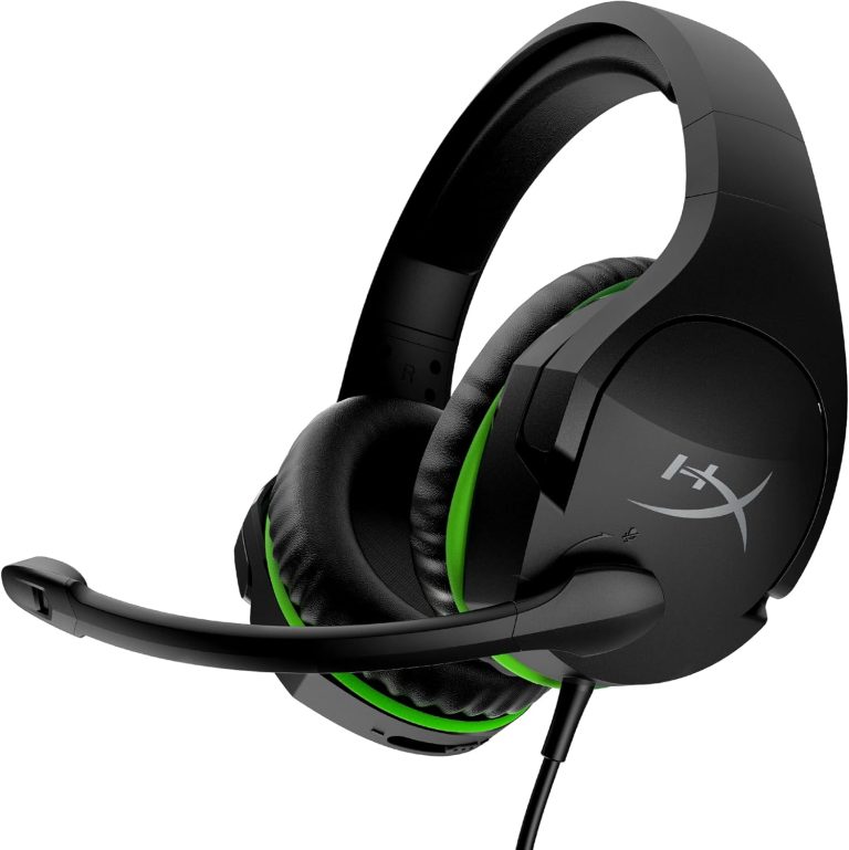 HyperX CloudX Stinger Core Headset preto e verde com microfone flexível para Xbox