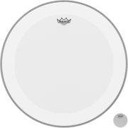 Pele de bateria Remo Powerstroke P4 revestida de 56 cm branca com borda cinza prateada