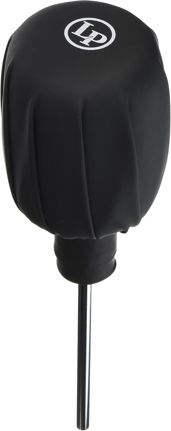 Batedor de pedal para cajon Latin Percussion LP1500B com espuma macia preta e logotipo LP branco