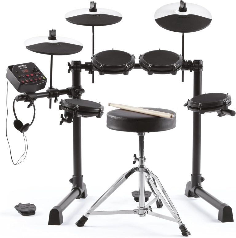 Bateria eletrônica infantil Alesis Kit de estreia com 4 pads de malha silenciosa e módulo digital