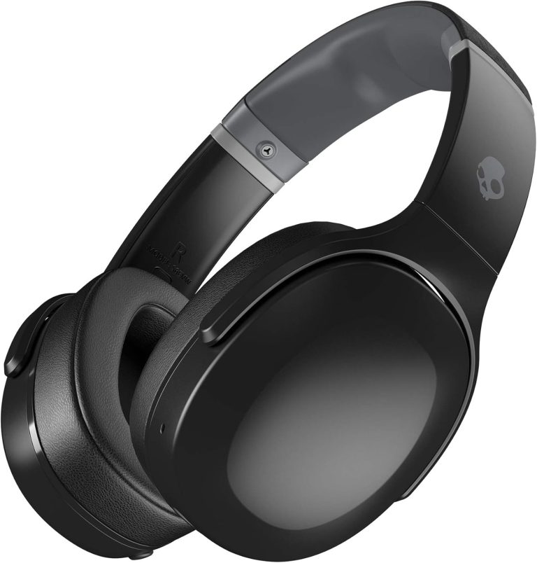 Fone de ouvido Skullcandy Crusher Evo Wireless over-ear preto com design moderno e confortável