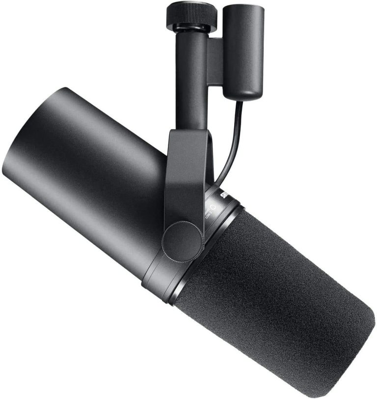Shure SM7B microfone dinâmico cardioide preto fosco para estúdio com protetor de espuma