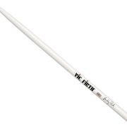 Baqueta Vic Firth Buddy Rich em madeira de nogueira com ponta arredondada branca