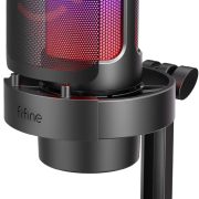 Microfone condensador USB FIFINE A8 para jogos com iluminação RGB colorida