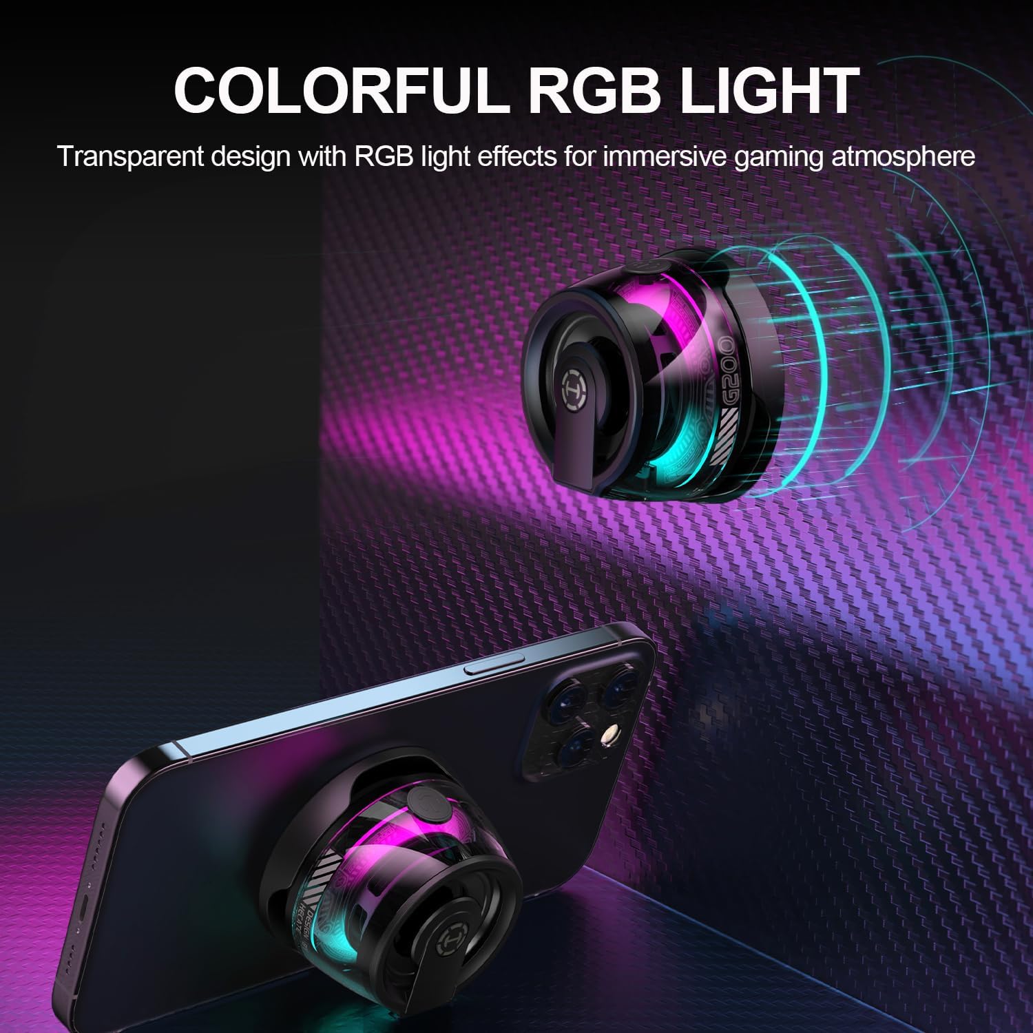 Caixa de som Edifier Hecate G200 com iluminação RGB colorida para ambiente de jogos imersivo.