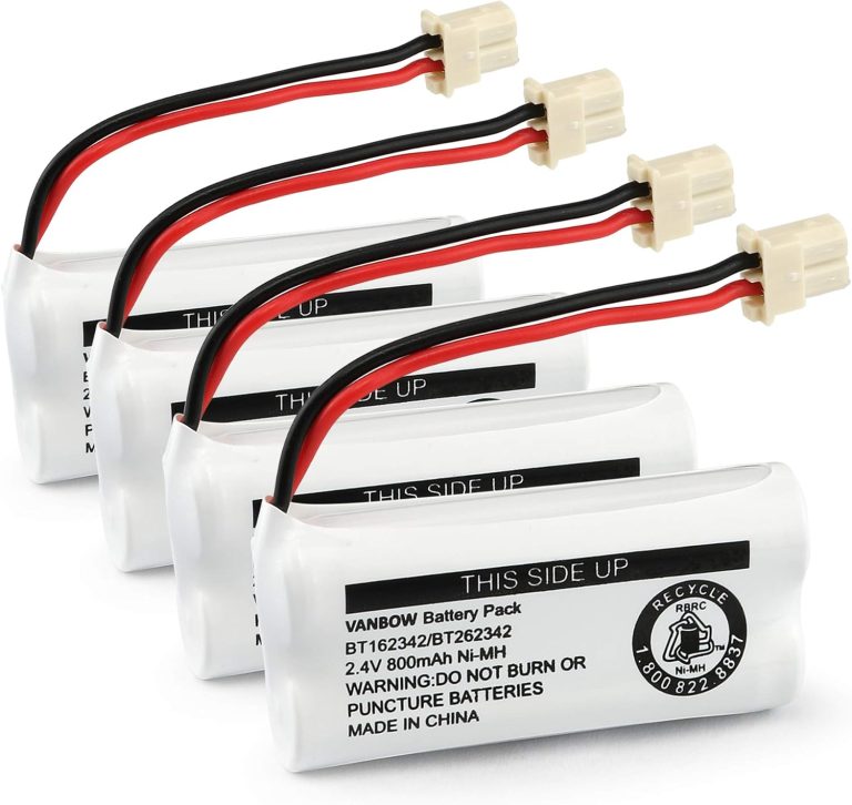 Baterias VANBOW BT162342 2,4V 800mAh Ni-MH com fios e conectores para aparelhos sem fio.