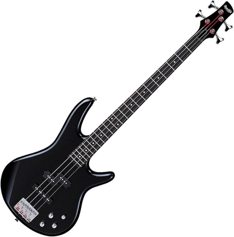 Ibanez GSR200BK Contrabaixo 4 cordas preto brilhante com captadores split coil e acabamento brilhante