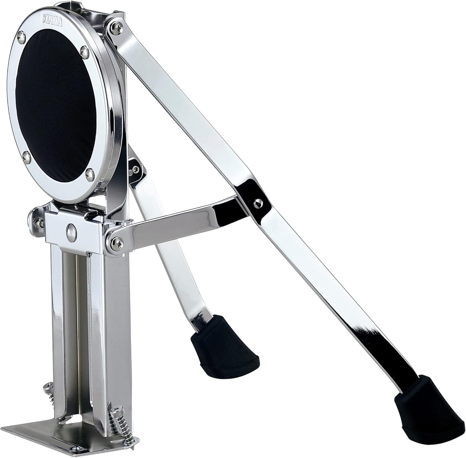 Pedal cromado da bateria eletrônica Tama TTK5S com superfície preta e base metálica estável.