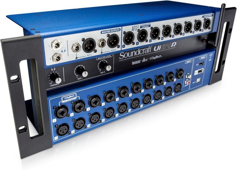 Soundcraft UI24R Mesa de Som Digital com múltiplas entradas e saídas, controle sem fio e conexões USB